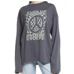 TOPSHOP Evolve Long Sleeve Graphic Tee